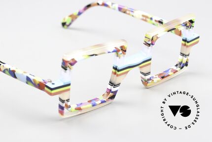 Wissing 3130 Verrückte Brille Eckig Bunt, sozusagen, eine Anti-Mainstream Brille (UNISEX), Passend für Herren und Damen