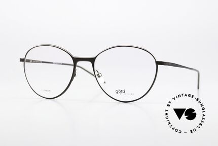 Götti Shela Titanbrille Dunkelbraun Details