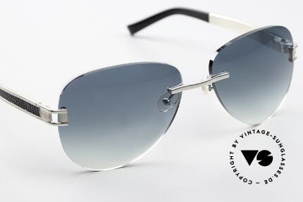Fred Hawai V F1 Randlose Luxus Sonnenbrille, Mini-Abdruck des Original-Etikettes auf rechtem Glas, Passend für Herren und Damen