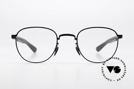 Mykita Mylon Basil Designerbrille Damen Herren, Größe 47-24, col. 243 (PITCH-BLACK / BLACK), Passend für Herren und Damen