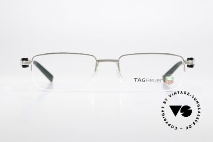 Tag Heuer 8205 Trends Brushed Palladium Carbon, halb randlose Nylor-Brille mit Federscharnieren, Passend für Herren