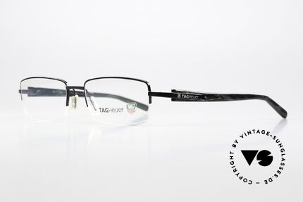 Tag Heuer 8204 Trends Black Fiber Avantgarde, schwarz metallic Rahmenfront mit Azetat-Bügeln, Passend für Herren