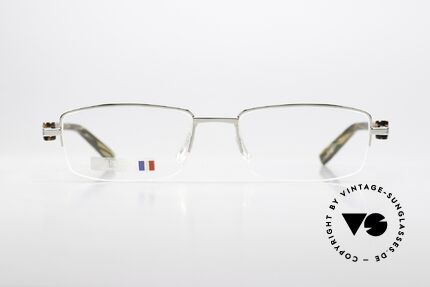 Tag Heuer 8204 Trends Polished Palladium Tortoise, halb randlose Nylor-Brille mit Federscharnieren, Passend für Herren