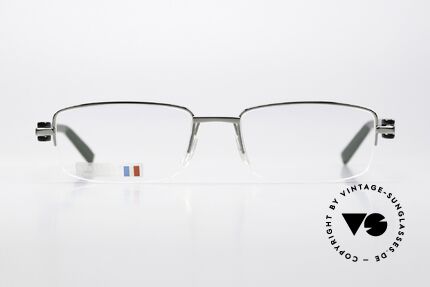 Tag Heuer 8204 Trends Polished Ruthenium Black, halb randlose Nylor-Brille mit Federscharnieren, Passend für Herren