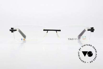 Tag Heuer 8104 Trends Schwarz Mit Holzdekor, randlose Gentleman-Brille mit Federscharnieren, Passend für Herren