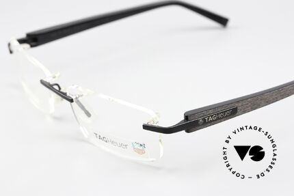 Tag Heuer 8104 Trends Schwarz Mit Holzdekor, dynamische Racing-Brille (Avant-Garde Eyewear), Passend für Herren