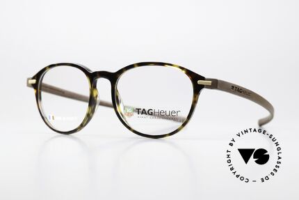 Tag Heuer 3953 Reflex Sportliche Panto Brille Herren, Avantgarde "Racing" Bügel aus Elastomer-Gummi, Passend für Herren