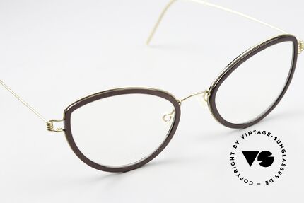 Lindberg Katrine Air Titan Rim Damenbrille Cateye Style, ungetragenes Designerstück + orig. Lindberg Magnet-Etui, Passend für Damen