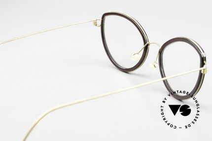 Lindberg Katrine Air Titan Rim Damenbrille Cateye Style, Fassung kann beliebig (optisch / Sonne) verglast werden, Passend für Damen