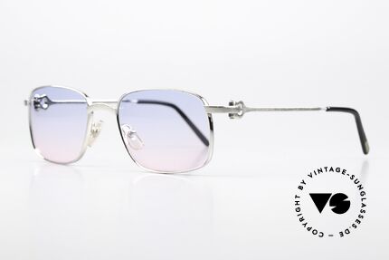 Cartier Temper 90er Brille Platin Gebürstet, gebürstete Platin-Lackierung; entsprechend wertig, Passend für Herren