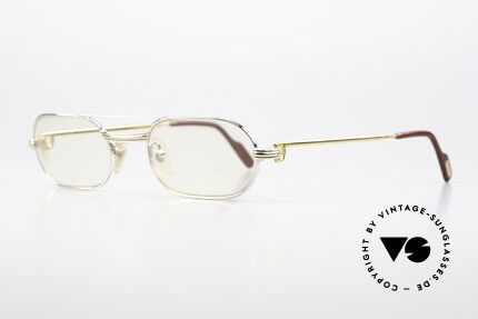 Cartier MUST LC - S Kostbare Einzelanfertigung, platin-plattierte Front mit 22kt vergoldeten Bügeln, Passend für Herren und Damen