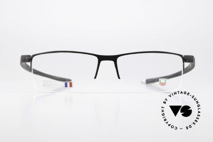 Tag Heuer 3921 Reflex Sportliche Elastomer Bügel, eine extrem sportliche Halbrand-Titanium-Brille, Passend für Herren