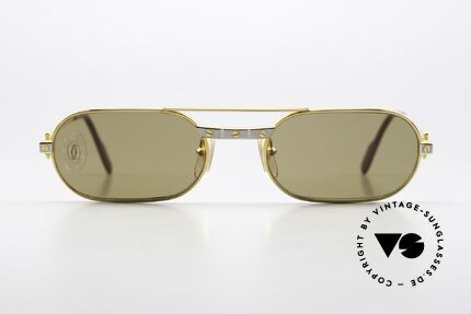 Cartier MUST Santos - M Elton John 80er Sonnenbrille, hier mit dem SANTOS Dekor in M Größe 55°20, 140, Passend für Herren