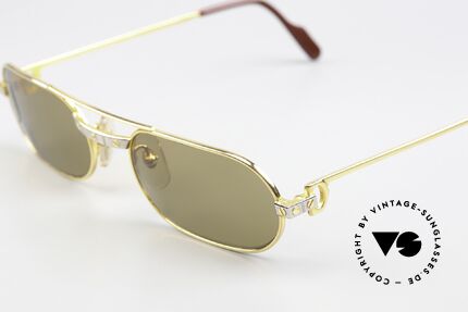 Cartier MUST Santos - M Elton John 80er Sonnenbrille, 22kt vergoldet (wie alle alten Cartier Luxus-Brillen), Passend für Herren