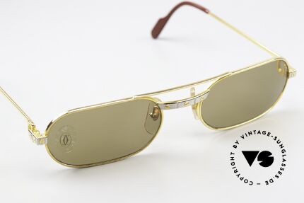 Cartier MUST Santos - M Elton John 80er Sonnenbrille, ungetragen mit OVP (in diesem Zustand sehr selten), Passend für Herren