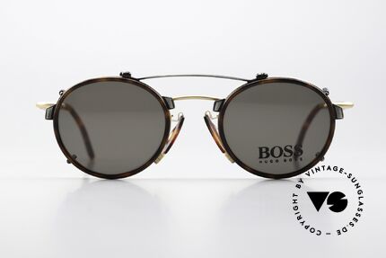 BOSS 4707 Sonnenclip Panto Brille 90er, großartiges ORIGINAL in absoluter Spitzen-Qualität, Passend für Herren