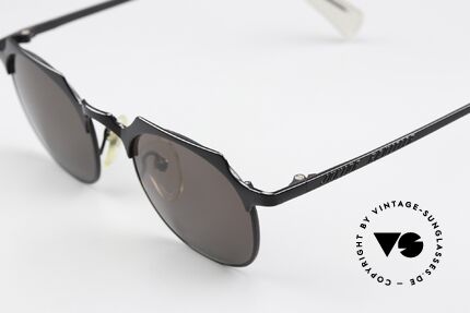 Jean Paul Gaultier 57-0171 90er Panto Designerbrille, zudem zeitlose Rahmen-Lackierung in mattschwarz, Passend für Herren und Damen