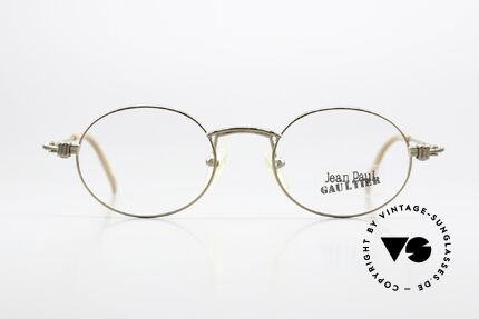 Jean Paul Gaultier 55-6105 Vintage Fassung Antik Gold, leichtes Gestell mit großartigen Details in Gr. 47-20, Passend für Herren und Damen