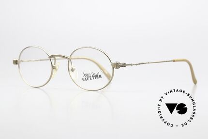 Jean Paul Gaultier 55-6105 Vintage Fassung Antik Gold, enorm hochwertig (typisch Gaultier), made in JAPAN, Passend für Herren und Damen