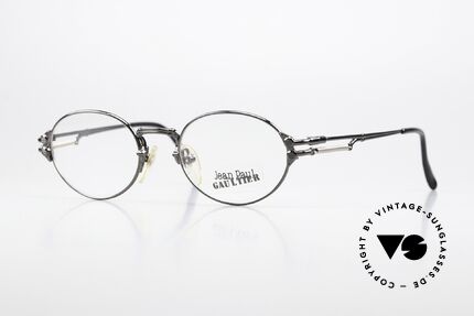 Jean Paul Gaultier 55-4173 Ovale Vintage Brille Von 1997, einzigartige 90er Jean Paul Gaultier Designerbrille, Passend für Herren und Damen