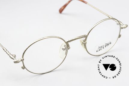 Jean Paul Gaultier 55-4171 90er Designerbrille Antik Gold, unbenutzt (wie alle unsere J.P.G. Designer-Brillen), Passend für Herren und Damen