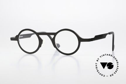 Theo Belgium Africa Runde Designerbrille Unisex, interessante Designerbrille der Theo Kollektion, Passend für Herren und Damen