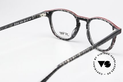 JF Rey JF1398 Damenbrille Panto Style, hier ein Damenmodell: grau-gemustert; pinke Streifen, Passend für Damen