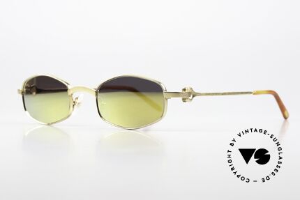 Cartier Ginger Luxus Brille Gold Verspiegelt, 22kt vergoldete Metallfassung; entsprechend wertig, Passend für Herren und Damen