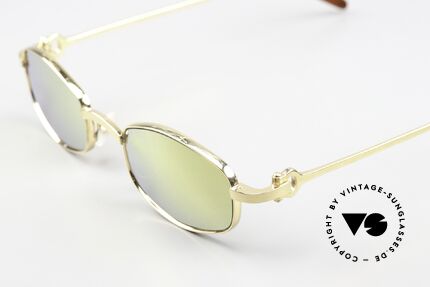 Cartier Ginger Luxus Brille Gold Verspiegelt, neue gold-VERSPIEGELTE Sonnengläser; 100% UV, Passend für Herren und Damen