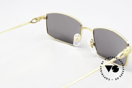 Cartier River Goldene Luxus Brille Eckig, 2 MINI Abplatzer Legierung; daher auf 399€ reduziert, Passend für Herren