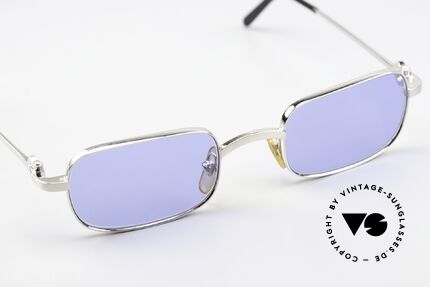 Cartier Dreamer - M Luxus Brille Brushed Platinum, neue blaue CR39 Sonnengläser; 100% UV Protection, Passend für Herren