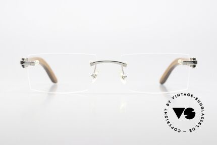 Cartier Formentera Afrika Bubinga HolzBrille, Herrenmodell aus der C-Dekor Wood Collection, Passend für Herren