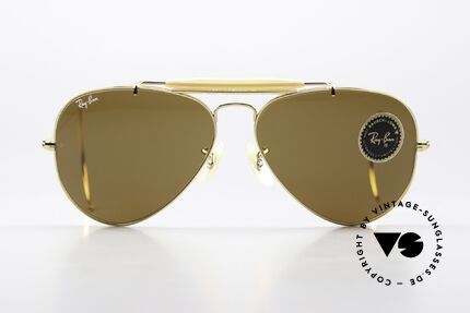 Ray Ban Outdoorsman Super Seltene 58mm Größe, Classic Metals Outdoorsman, Arista B-15, 58/14, Passend für Herren und Damen