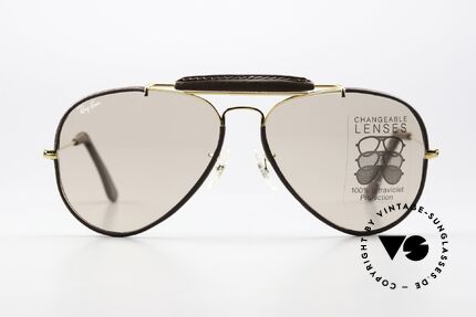 Ray Ban Outdoors Leathers Lederbrille 58mm Automatikglas, Leather Edition von Bausch&Lomb, Modell L9970, Passend für Herren und Damen