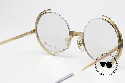Casanova FC4 Runde Kunstbrille Unisex, original Demogläser können beliebig getauscht werden, Passend für Herren und Damen