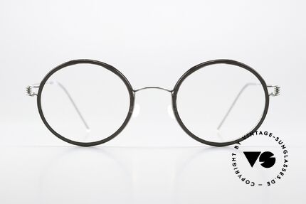 Lindberg Cameron 48 Air Titan Rim Runde Brille Damen Herren, Modell Cameron, Größe 48-22, Bügellänge 145, col. P10, Passend für Herren und Damen