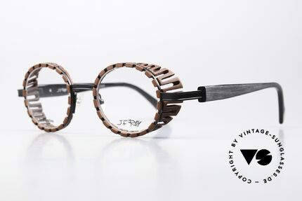 JF Rey New Black Eye-Catcher Damenbrille, color 9200 = "brown / satin black"; wirklich unique, Passend für Damen