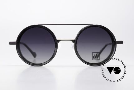 JF Rey 3025 Designerbrille Mit Clip-On, tolle runde Designerbrille mit genialem Clip-On, Passend für Herren und Damen