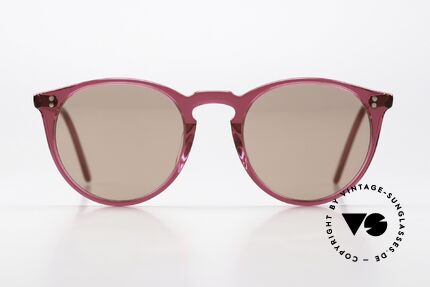 Oliver Peoples O'Malley Himbeer Rahmen Panto Stil, eine der berühmtesten Kreationen der O.P. Geschichte, Passend für Herren und Damen