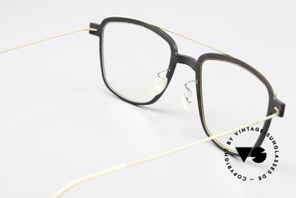 Lindberg 6546 NOW Mattschwarz Und Mattgold, die orig. DEMOgläser können beliebig getauscht werden, Passend für Herren