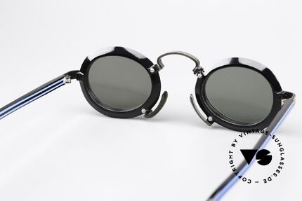 Jean Paul Gaultier 58-1273 Designersonnenbrille 80er, hier ein ungetragenes Exemplar in Col. 5 (blau/schwarz), Passend für Herren und Damen