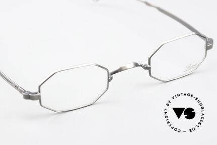 Lunor MT21 AS Achteckige Brille Antik Silber, in bekannter Lunor Top-Qualität, made in Germany, Passend für Herren und Damen