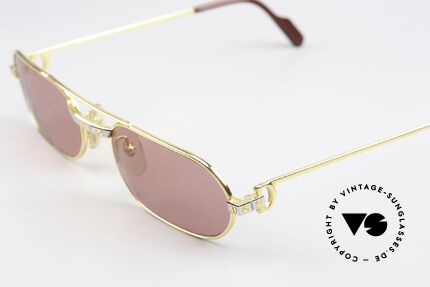 Cartier MUST Santos - M David Bowie 80er Brille, 22kt vergoldet (wie alle alten Cartier Luxus-Brillen), Passend für Herren