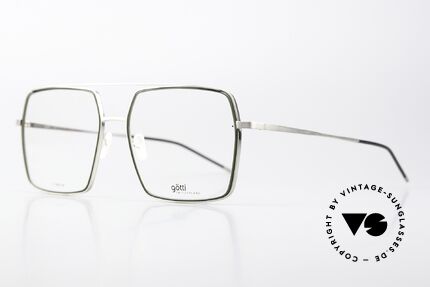 Götti Drake XL Titanium Herrenbrille, fühlbare Spitzenqualität in Moosgrün und Silber, Passend für Herren