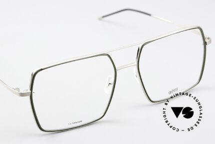 Götti Drake XL Titanium Herrenbrille, ungetragenes Designerstück inkl. Götti Hartetui, Passend für Herren