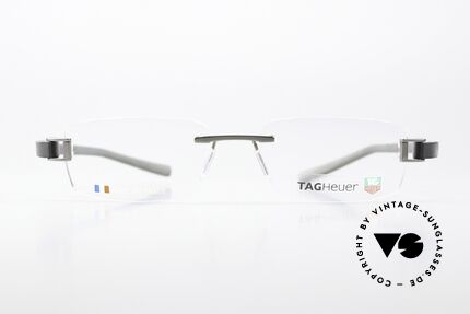 Tag Heuer 7104 Randlose Brille Gummi Bügel, eine extrem sportliche Randlosbrille für Herren, Passend für Herren