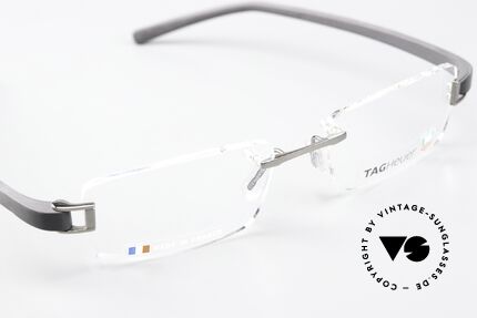 Tag Heuer 7104 Randlose Brille Gummi Bügel, sportlicher und luxuriöser Lifestyle für Männer, Passend für Herren