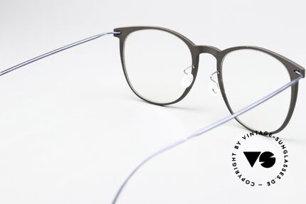 Lindberg 6529 51 NOW Braungrau Und Dunkelblau, ungetragenes Designerstück mit original Lindberg Etui, Passend für Damen