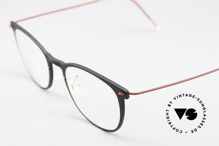 Lindberg 6529 47 NOW Mattschwarz Und Dunkelrot, sehr hochwertiges Compositematerial mit Titanbügeln, Passend für Damen