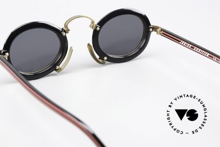 Jean Paul Gaultier 58-1273 Miles Davis 80er Sonnenbrille, hier ein ungetragenes Exemplar in Col. 4 (rot/schwarz), Passend für Herren und Damen